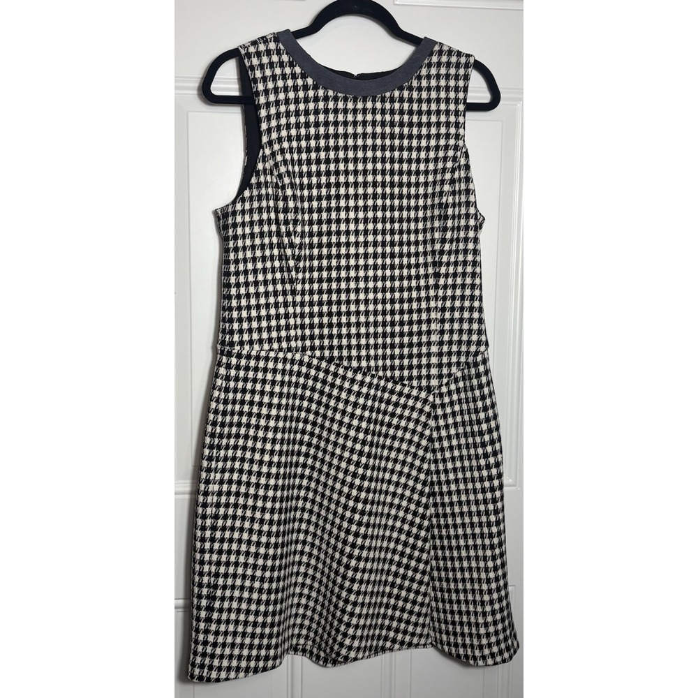 Lauren Ralph Lauren Houndstooth A-Line Dress Size 14 Alabama Roll Tide Stretchy